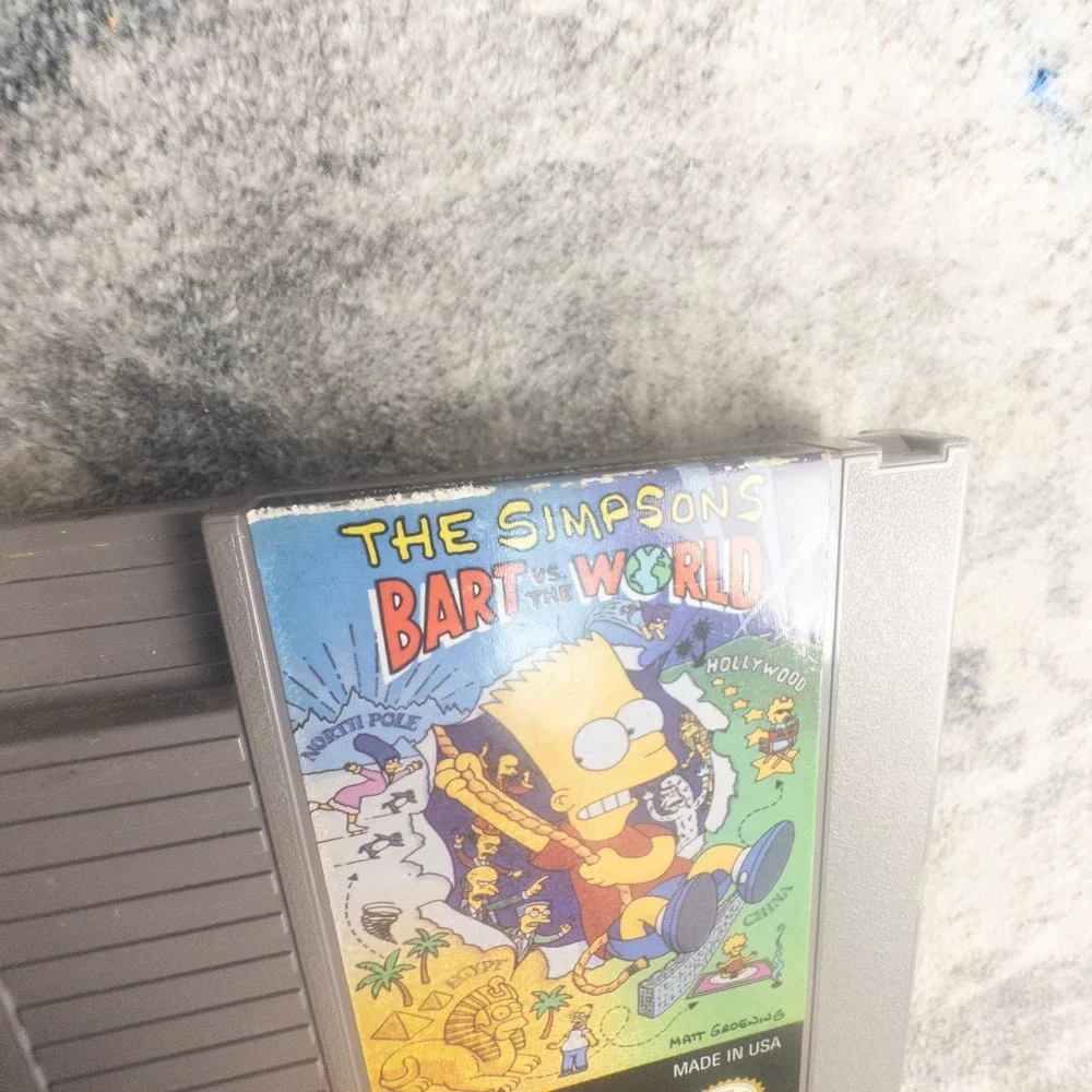 The Simpsons Bart vs the World NES Nintendo Entertainment System Game Cartridge